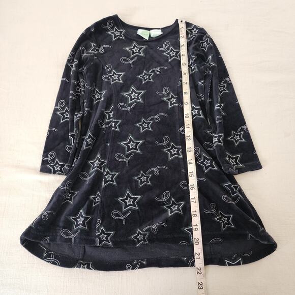 Y2k Velvet Glittery Star Dress 4t - Picture 4 of 7